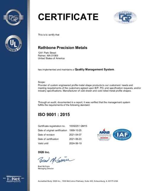 ISOCertificate 20240619 Rathbone Precision Metals, Inc